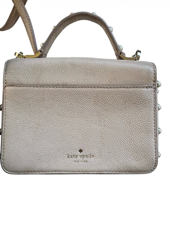 kate spade Handbags - kate spade Leather Top-Handle Satchel in Light Beige with pearls